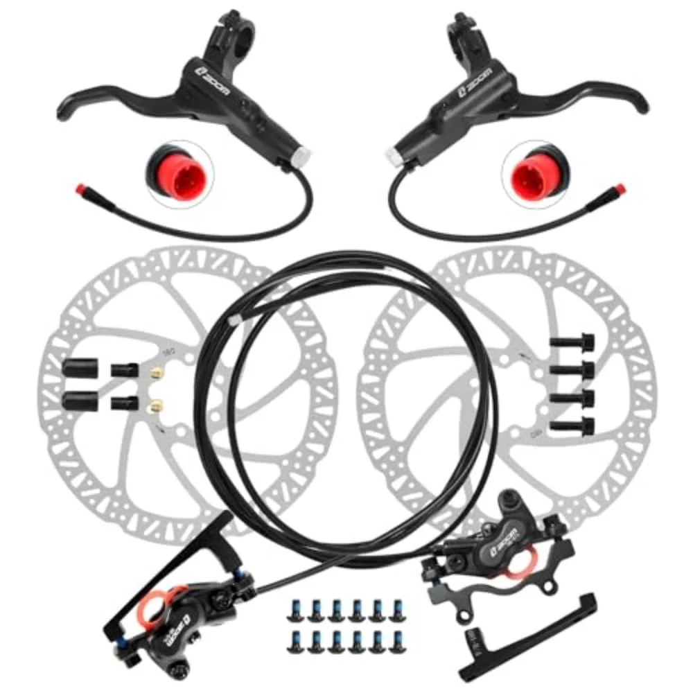 

Z00M Hydraulic Disc Brake Set MTB Mountain Bike 800mm Front 1450mm Rear Aluminum Alloy 2 Piston for E-Bike Fat Bike