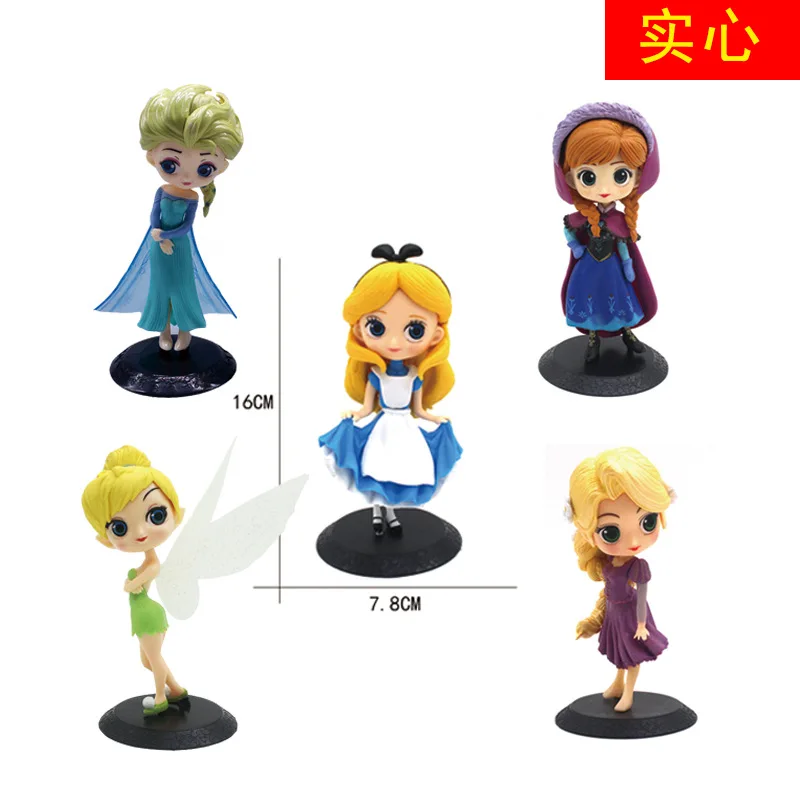 Hot Anime Princess Frozen Kawaii Anna Elsa Alice Cake Topper ecoration Kids Charm Birthday Party DOrnament Adorable Toys