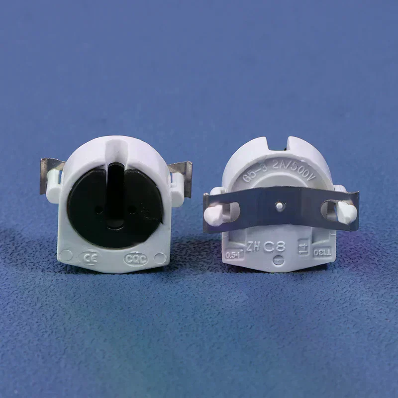 5Pcs T5 T8 Fluorescent Light Holder G5 G13 Base Non-Shunted Heat-Resistant Lamp Socket AC 500V 2A For LED Fluorescent Light Tube