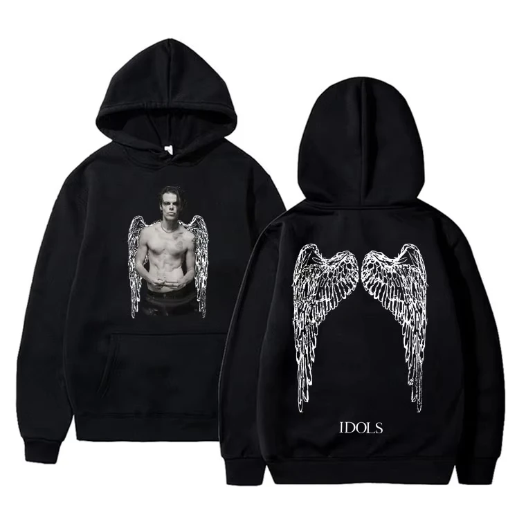 

Рок-певец Yungblud IDOLS Wings Album Tour 2025 мужская толстовка с капюшоном модная хип-хоп рок винтажная повседневная толстовка высокого качества