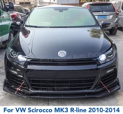 Para VW Scirocco MK3 r-line ABS parachoques delantero alerón divisor difusor Scirocco III r-line solo 2010-2014 kits de carrocería Tuning