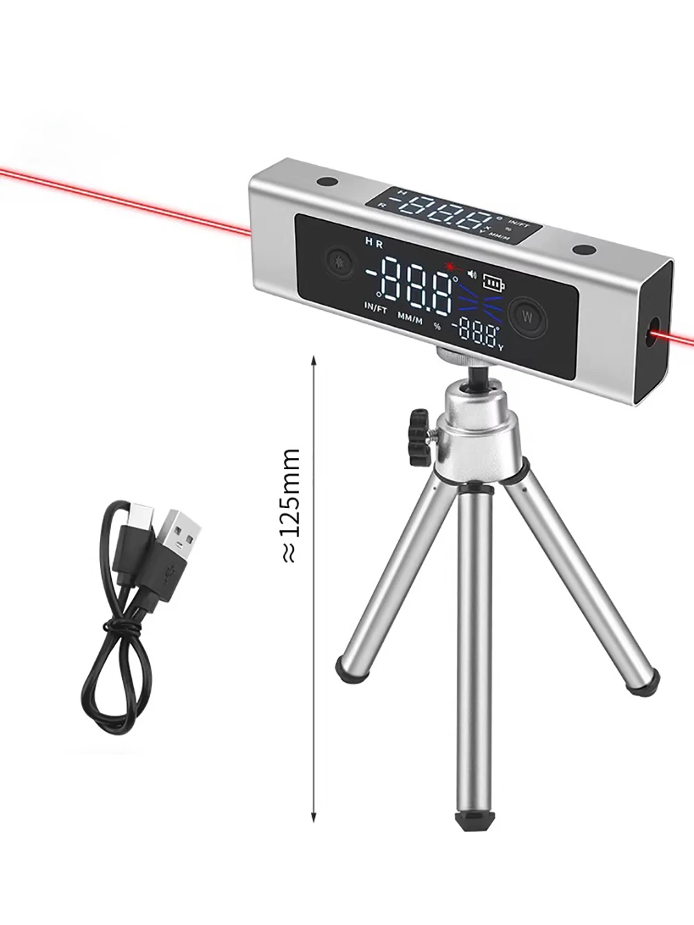 スマート角度ファインダー-レーザー電子レベル-ミニ赤外線傾斜計-三脚付き
