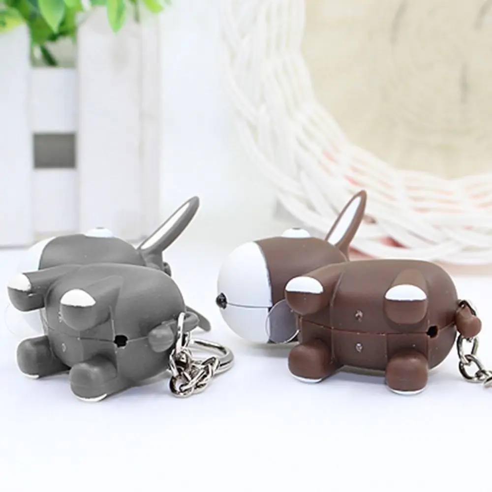 Cartoon Donkey Shape Mini Flashlight Luminous Key Ring LED Light Key Chain