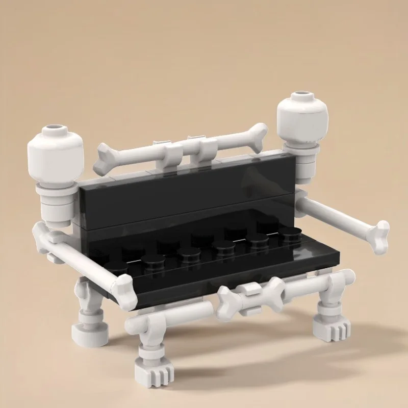 30개 부품 MOC 창의적인 가구 모듈형 본 벤치 모델 건축 블록 어린이 조립 브릭 장난감 축제 선물