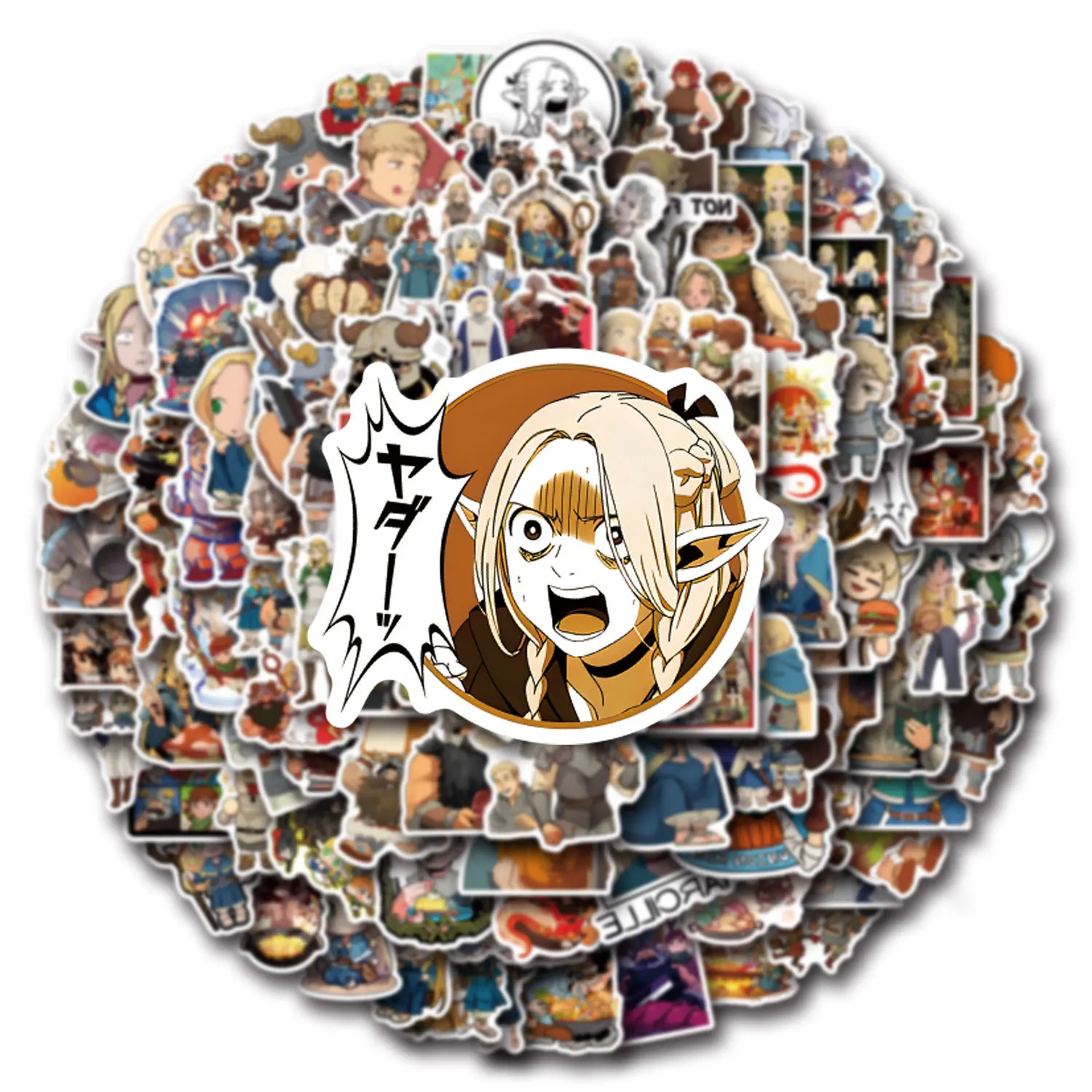 110Pcs New Delicious In Dungeon Cartoon Anime Graffiti Stickers DIY Suitcase Phone Luggage Skateboard Waterproof Decals