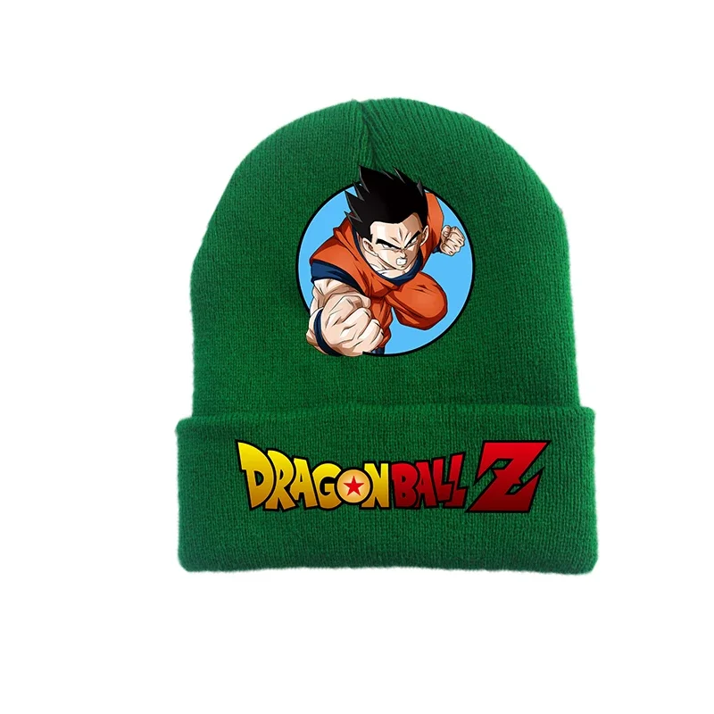 Dragon Ball Z Children Knitted Cap Headgear Boys Autumn Winter Woolen Hat Cartoon Anime Student Bonnet Kids Birthday Cute Gifts