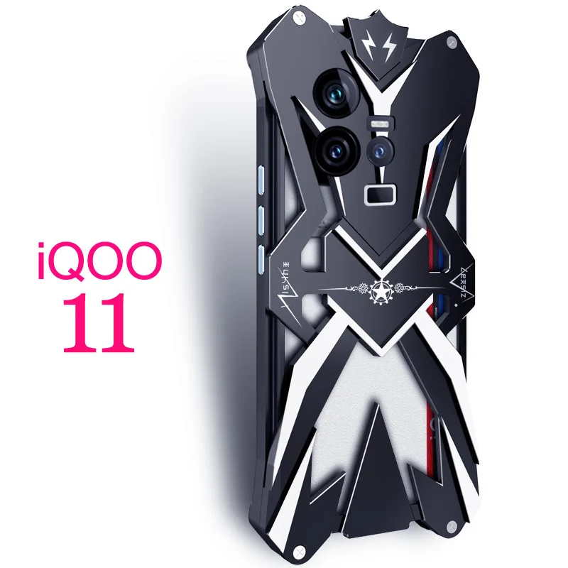 

Applicable to Iqoo11 Metal Phone Case Iqoo11pro Protective Shell Shockproof Drop-Proof Unique Creative