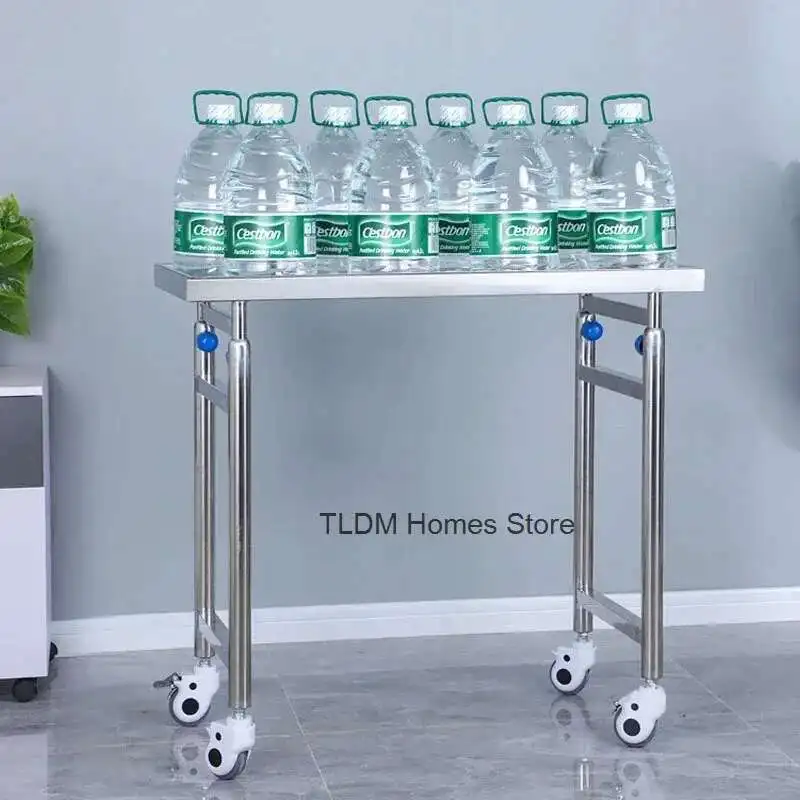 

Thickened 304 Stainless Steel Auxiliary Cart with Wheels Multifunctional Medical Tray Rack Organizer Cart Medical Tool Trolley