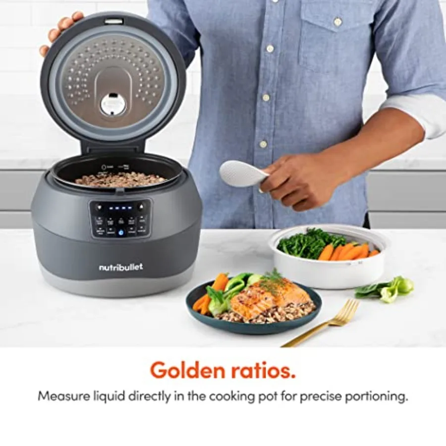 EveryGrain Cooker 11D x 11W x 9H حاوية تخزين المطبخ مع غطاء بلاستيك متين شفاف سعة كبيرة للحبوب الجافة أ