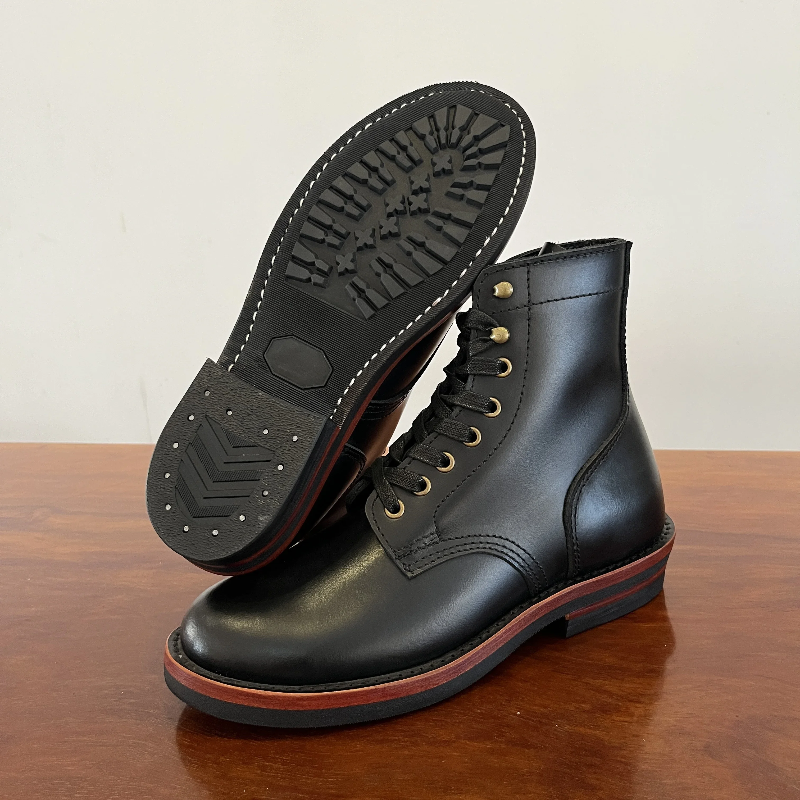 

C440 RockCanRoll Super Quality Size 35-52 Handmade Goodyear Welted Durable Italian Cowhide Boot Footwear