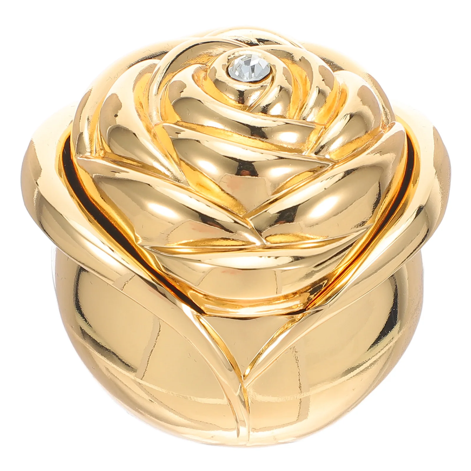 Sophisticated Flower Shaped Jewelry Box Metal Trinket Case for Rings Necklaces Bridal Engagement Decor Rose Jewelry Storage Box