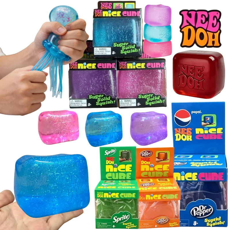Trend Demand Doh Jellyfish and Cube Extrusion Toys, Soft Rubber Extrusion Decompression Fidgety Toys, Children and Adults.