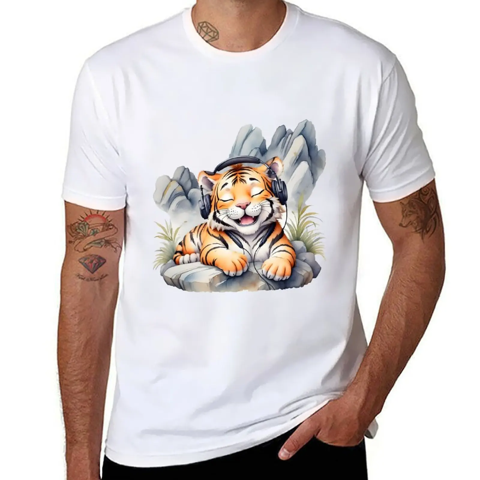 

MelodyTiger T-Shirt t shirt man casual t shirts for man pack white t shirt for man 100 percent cotton T-Shirt