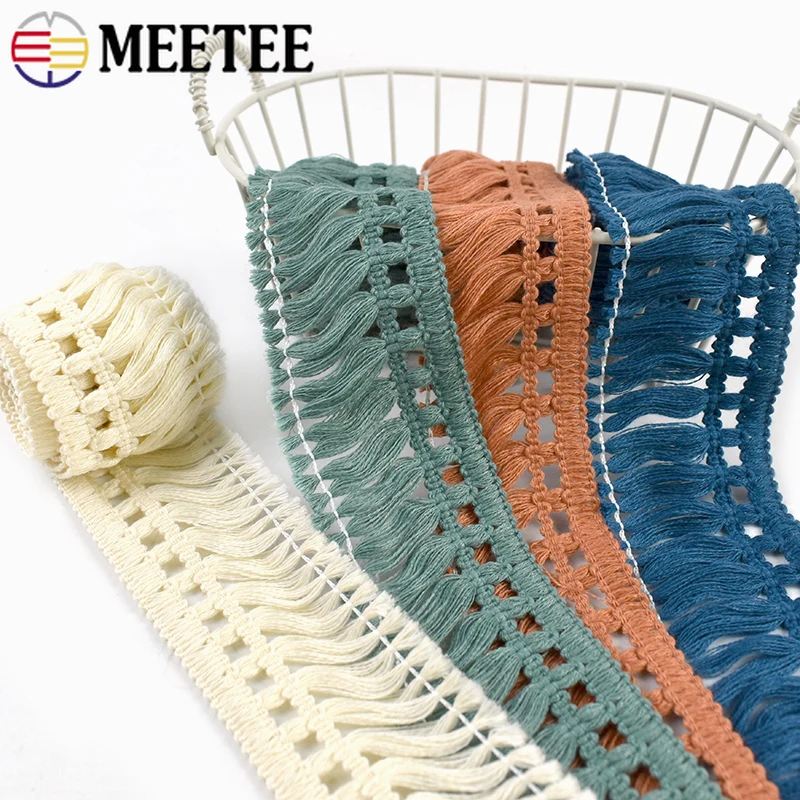 

5/10/20Yards 5cm Cotton Tassel Fringes Sewing Curtain Sofa Cover Trimmings Dance Dress Decor Lace Trim Fringe Crafts Materials