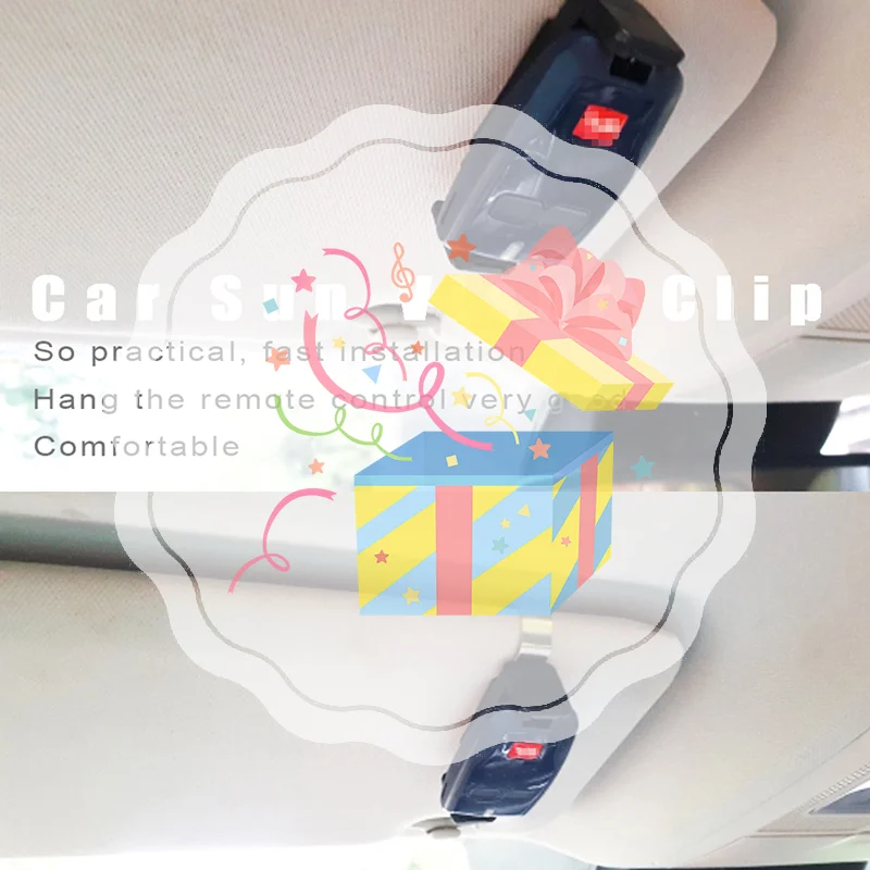 Car Sun Visor Clip Holder Mount Stand 47-68mm for Garage Door remote control