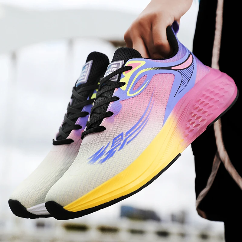 2024 yeni maraton hava yastığı spor koşu ayakkabıları erkekler nefes hafif erkek rahat atletik kaymaz Sneakers 39-45