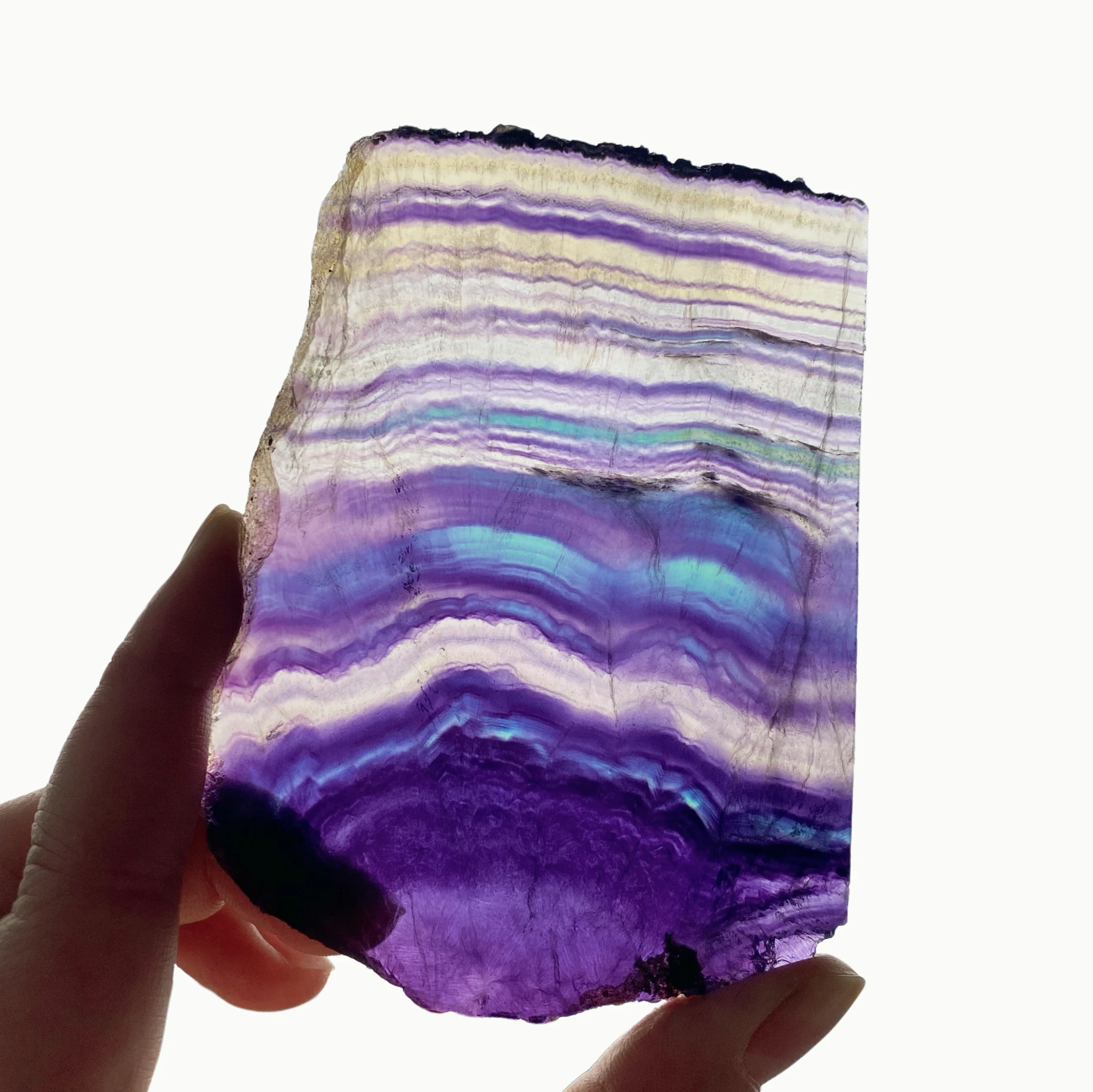 One Thing One Picture Fluorite Slice Unique Home Decor Gift for Valentine's and Mother's Day