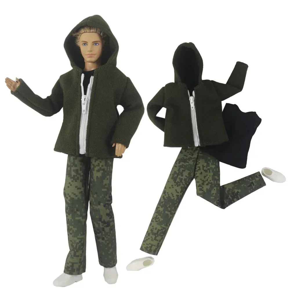 1 Set Doll Clothes Woolen Overcoat Outfit for 12 inch Ken Doll Many Style for Choice 02