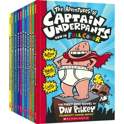 Captain Underpants full color comic book 1-11 Dog Man by Dav Pilkey American elementary school students must read chapter novel