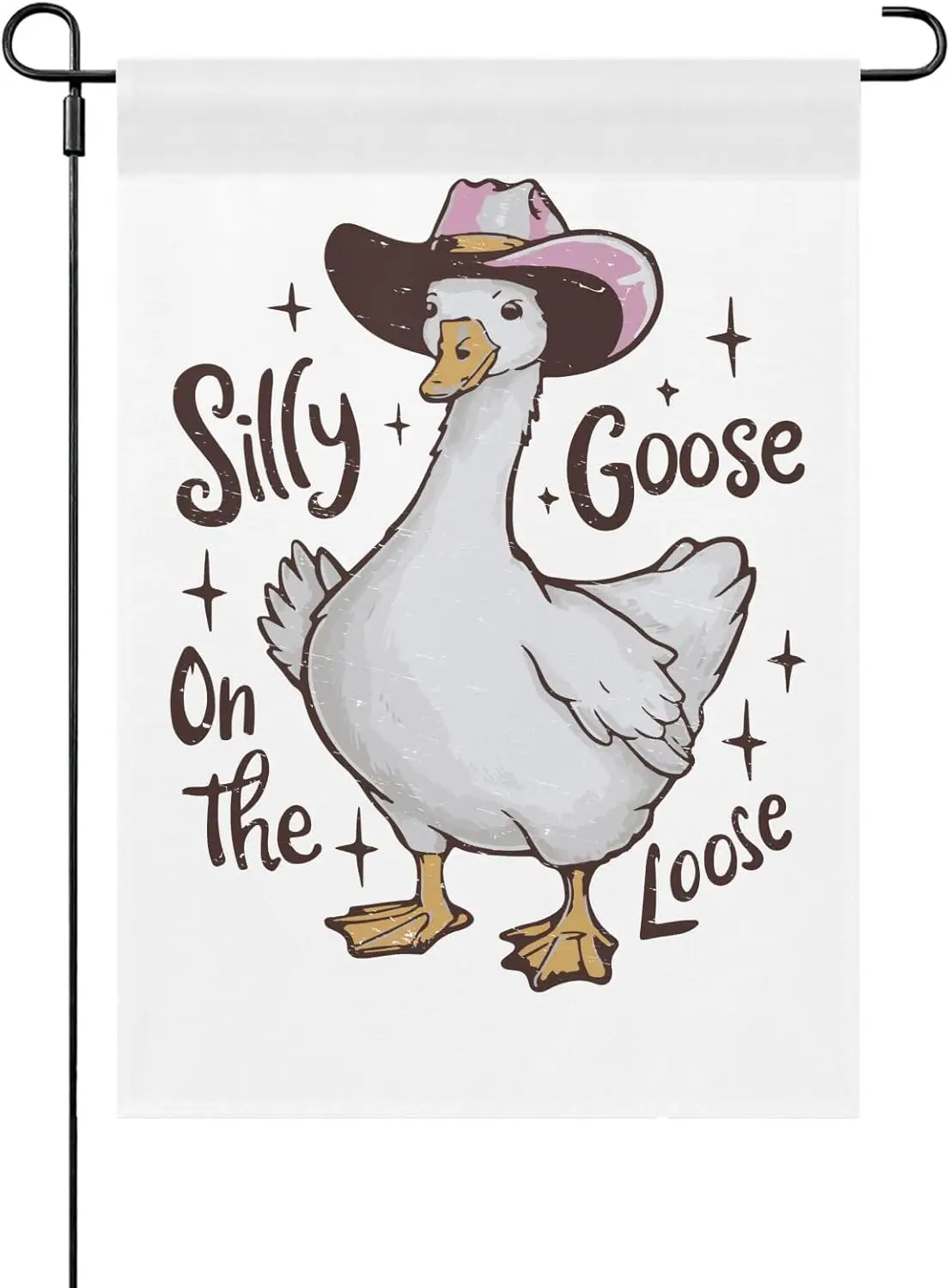 Silly Goose On The Loose House Flag One Size Double Sided Inspirational Small Garden Flag Double Sided Outside House Flags I GGX