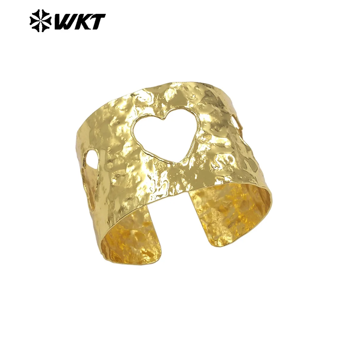 ​WT-JF381 Hot Selling Retro Nice Design Yellow Brass Bangle  With 18k Real Gold Plated For Women Commuter ACC
