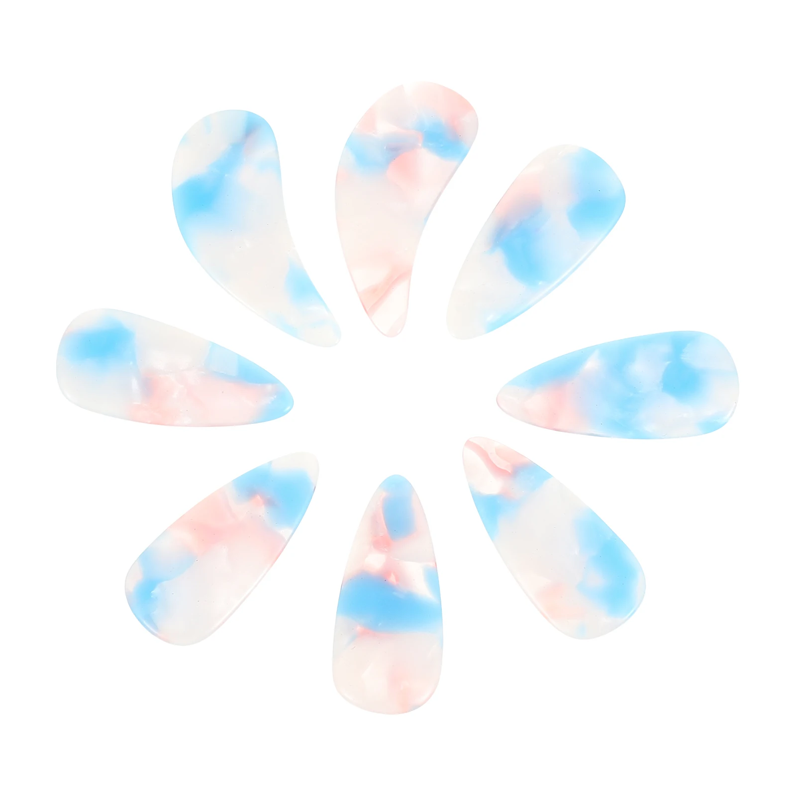 

8pcs Guzheng Nails Rounded Corner Premium Material Comfortable Smooth Finger Protector Covers for Zither Guzheng