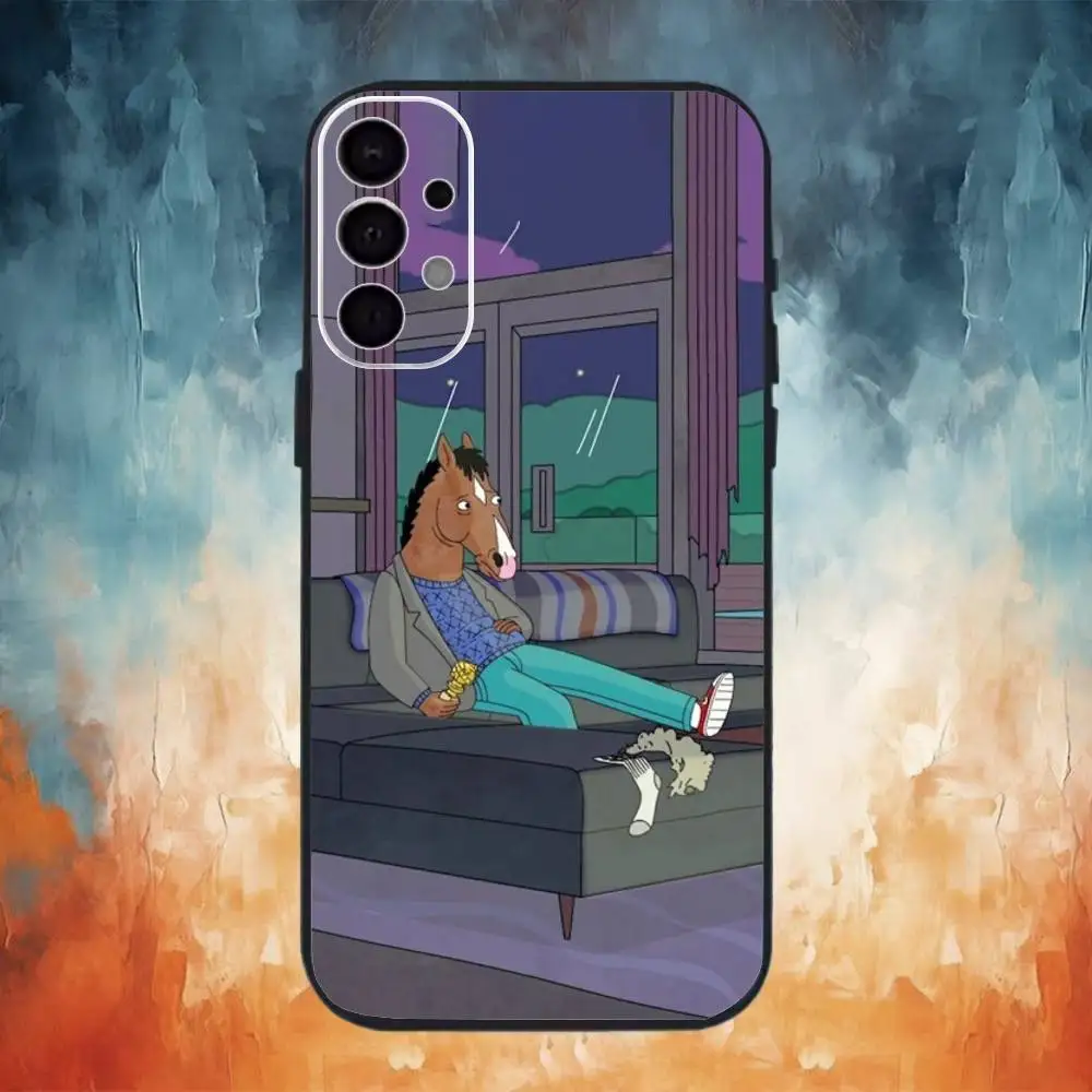 Чехол для телефона B-BoJack Horsemans для Samsung S25, S24, S21, S22, S23, S30, Ultra, S20, Plus, Fe, Note, 10,9,5G, черный чехол