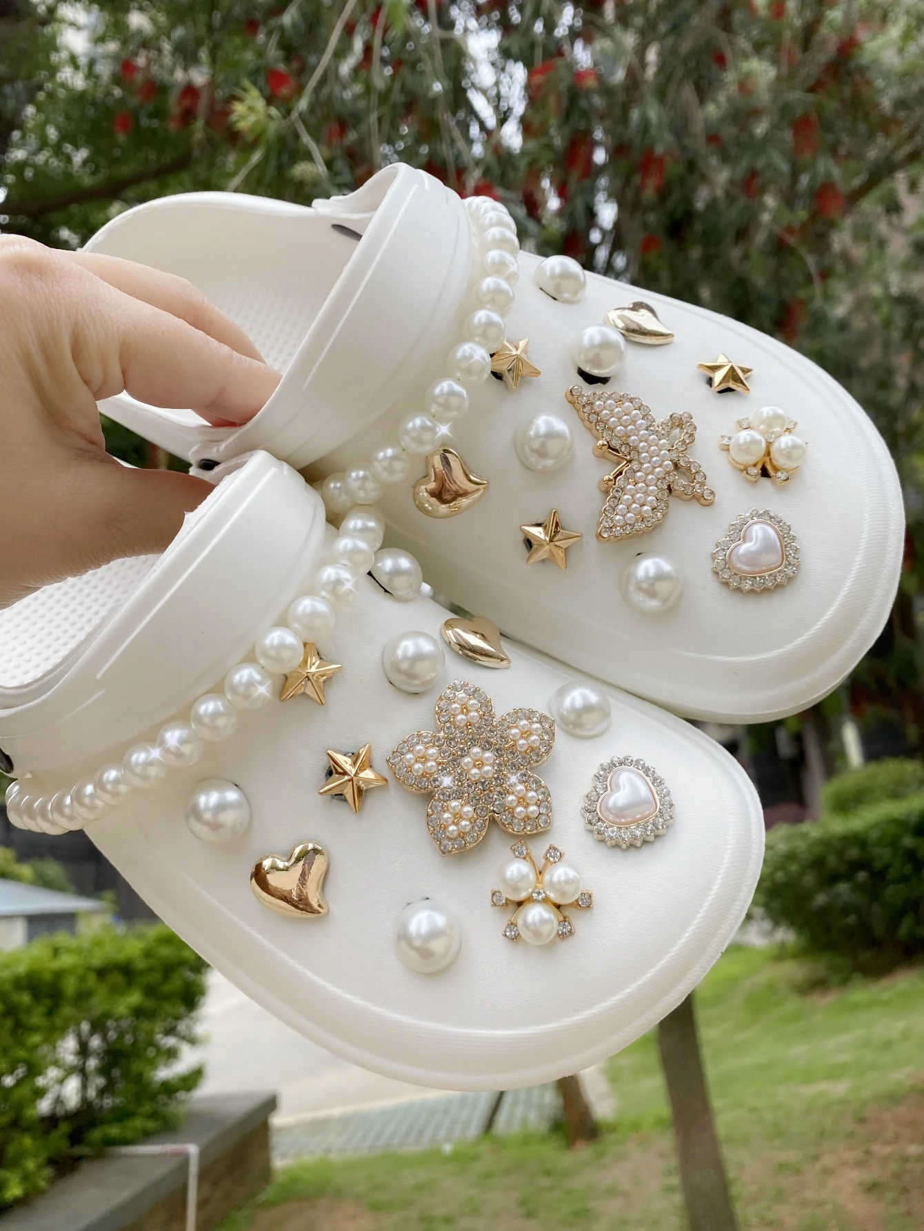 26pcs Hole Shoes Accessories, Including Detachable Star, Flower, Bear Design Shoe Charms, Suitable For Sandals & Beach Shoes & H