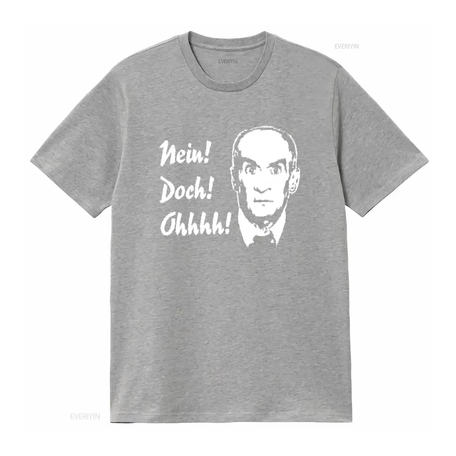 Louis de Funes T Shirt Size M with Funny Print 'Nein Doch Ohhhh ' vintage Washed Versatile Breathable streetwear graphic image 3