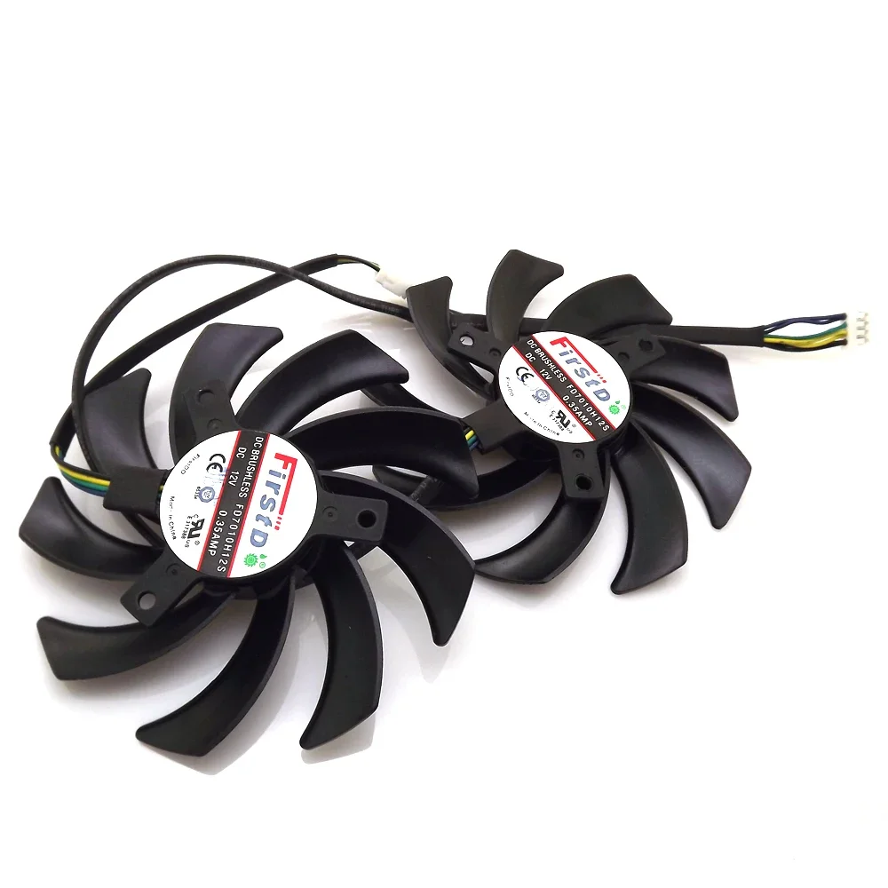 2pcs/lot FD7010H12S 85mm For Sapphire R9 280X VAPOR-X R9 270X HD7950 HD7970 Graphics Card Cooling Fan 4Pin