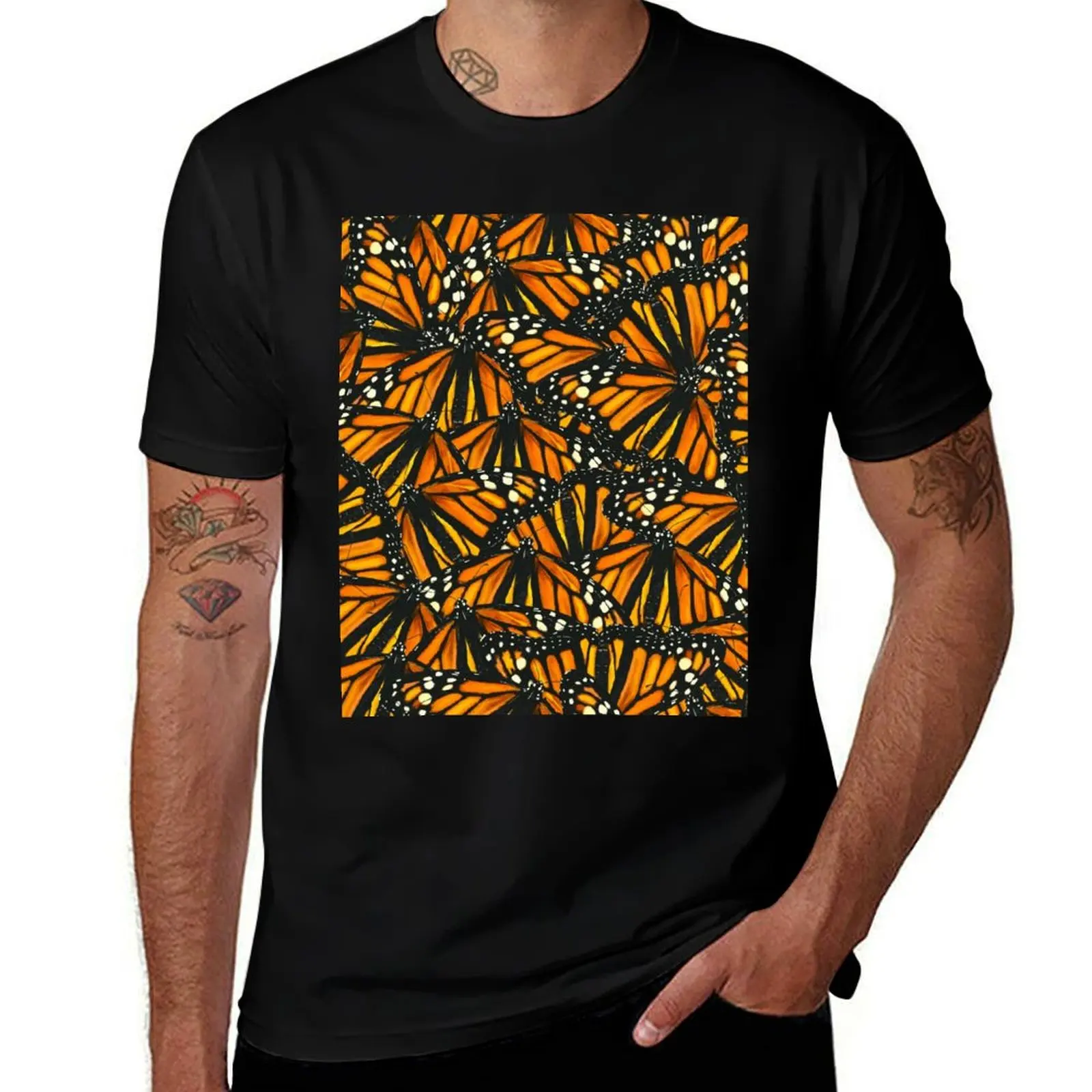 Monarch Migration All-Over Print T-Shirt street wear oversized graphic tee tee shirts for men