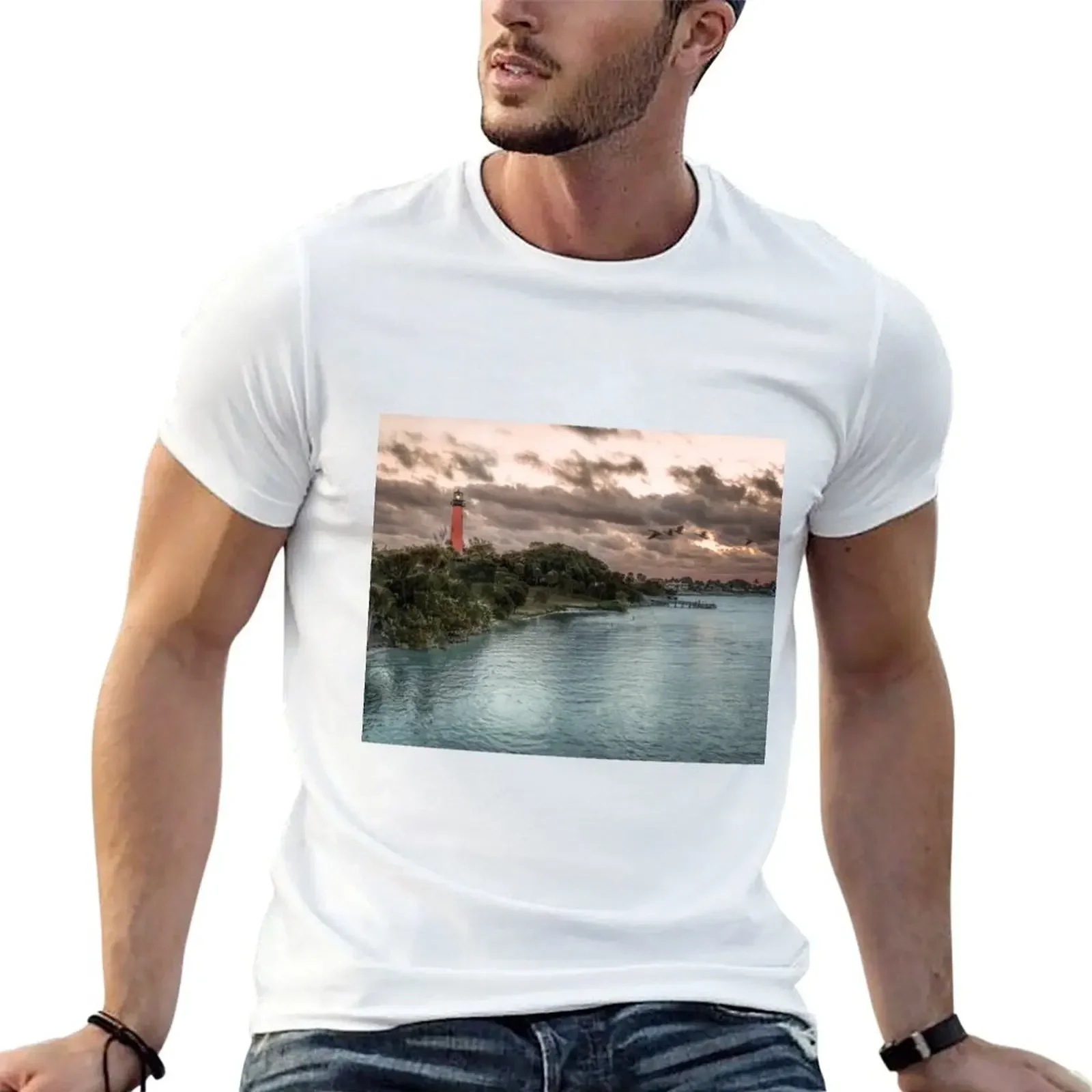 

Jupiter Inlet Lighthouse T-Shirt anime stuff blanks men clothing