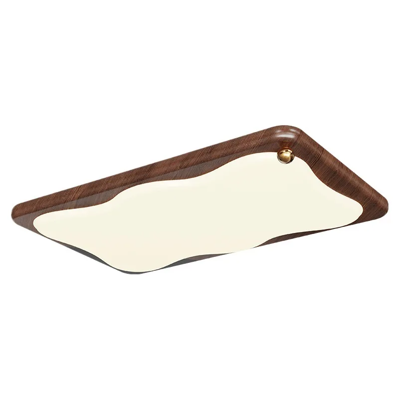 

New Chinese living room main light walnut wood grain medieval wabi-sabi wind ceiling light retro bedroom study lamp