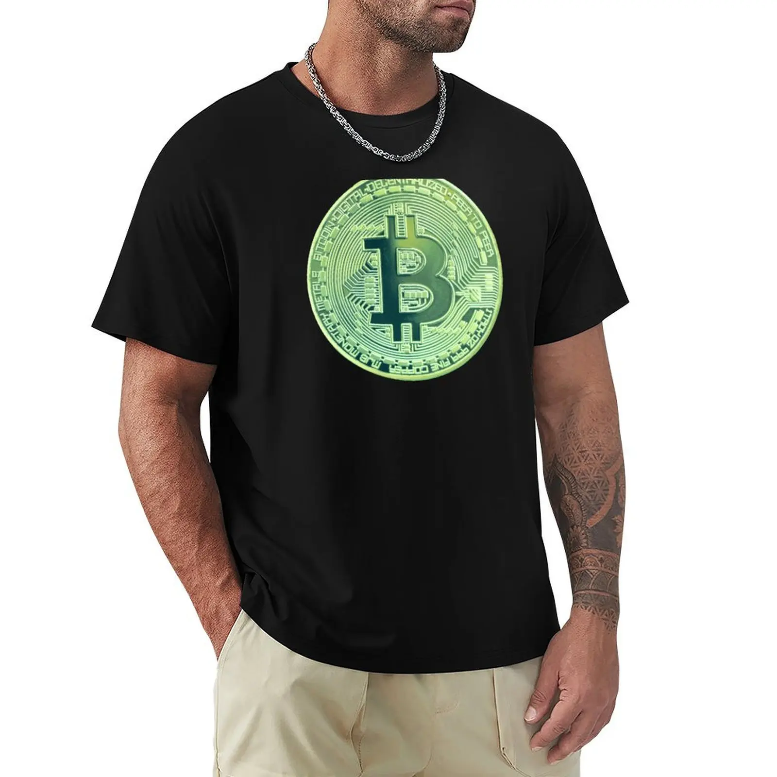 Mint Green Bitcoin T-Shirt Running Gym Short Sleeve Sports Tee