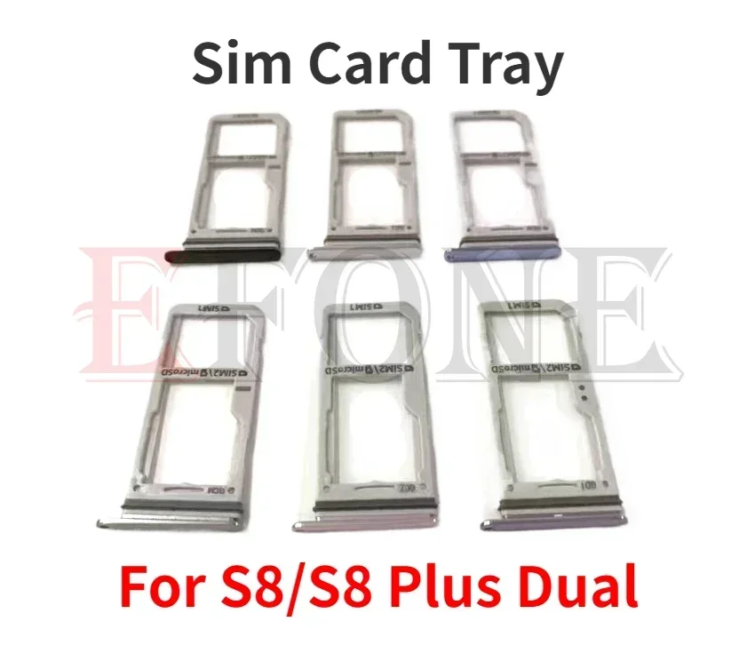 For Samsung Galaxy S8 G950 S8 Plus G955 SIM Card Tray Sim Card Holder Slot Single Dual Version