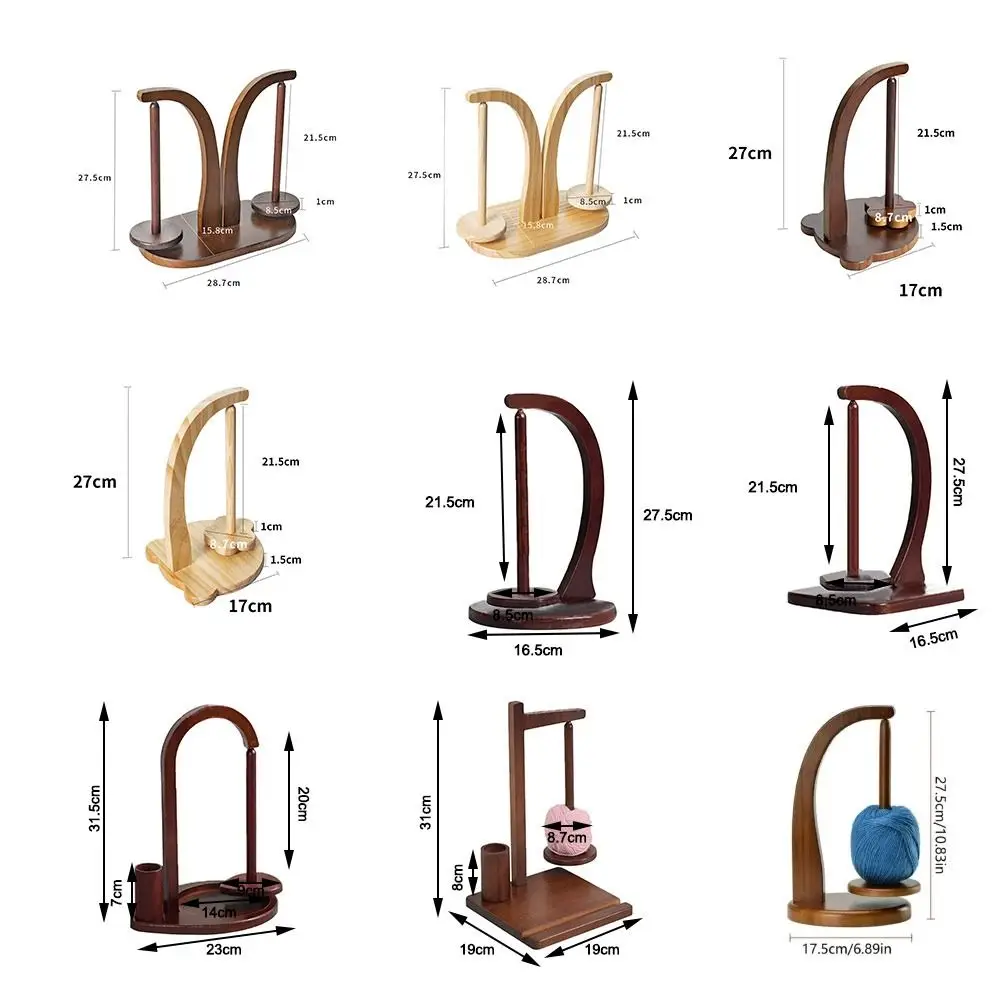 Wooden Yarn Holder Rotatable Magnetic Levitation Wool Yarn Winder Handmade Crocheting Yarn Ball Storage Rack