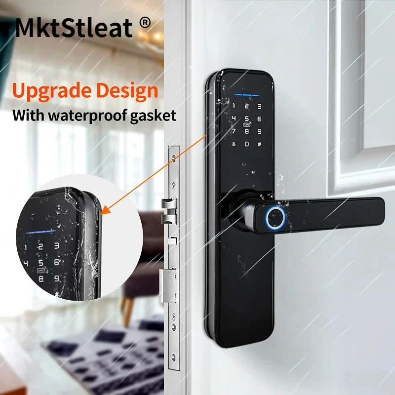 Tuya Fingerprint Security Intelligent Smart WiFi APP Password serratura elettronica Smart Bluetooth unlockingt e