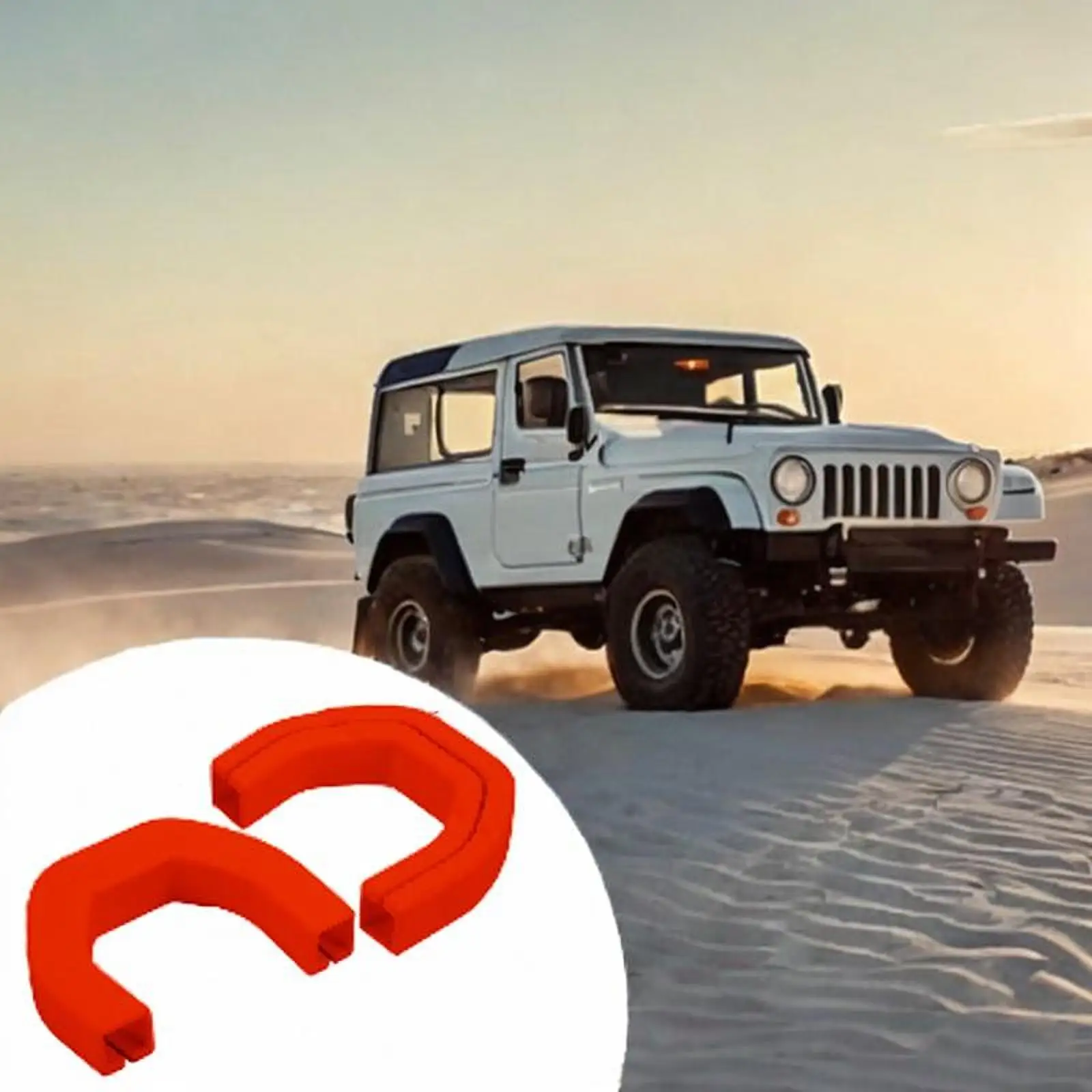 

2x Red Front Tow Hooks Covers Automobile Accessory Silicone Material Replacement for Dodge RAM 1500 2019-2024 Repair Parts