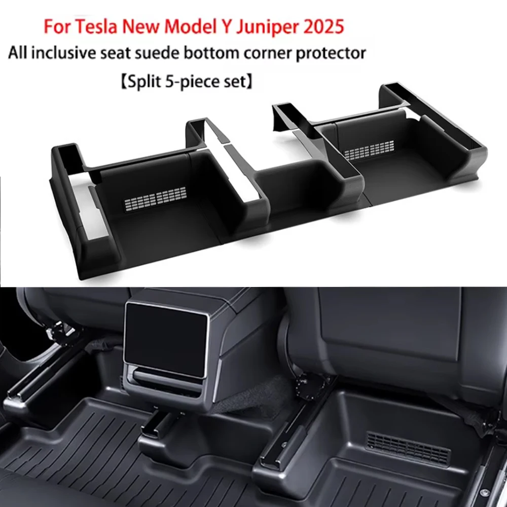 

TPE Under Seat Corner Guard For Tesla ModelY Juniper 2025 Seat Front Rear Seat Slide Rails Protector Cover Anti-Kick Accessories