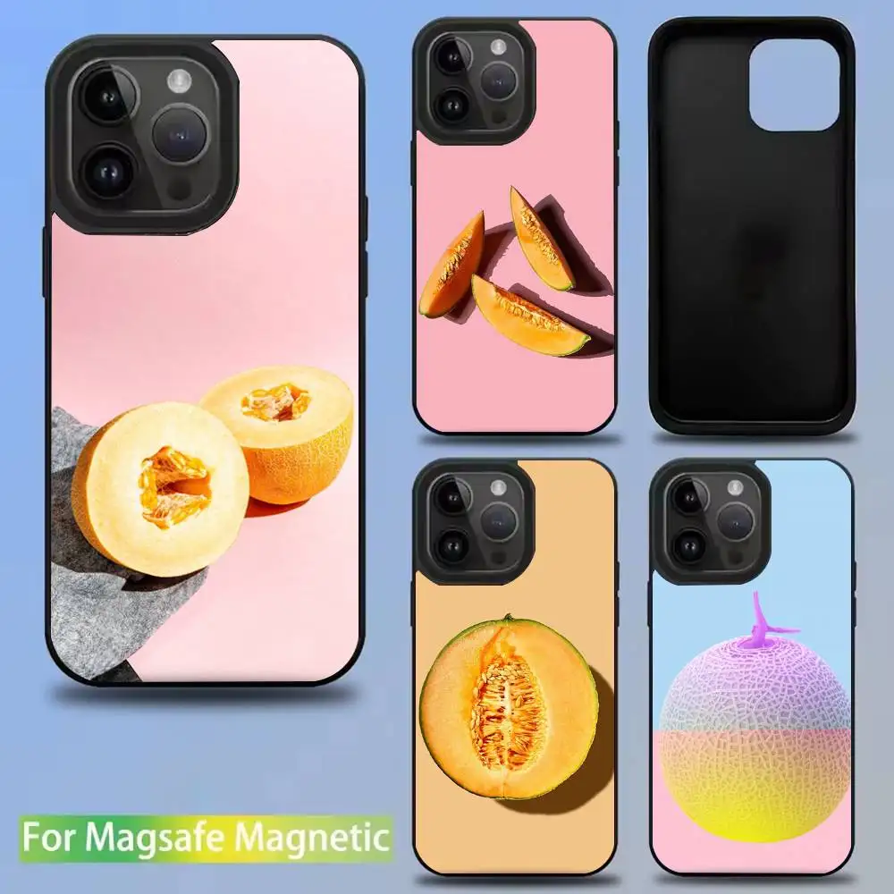 

Hami melon Phone Case For iPhone 16,15,14,13,12,11,Pro,Max,Plus,Mini,SE New Magsafe Magnetic Wireless Charging