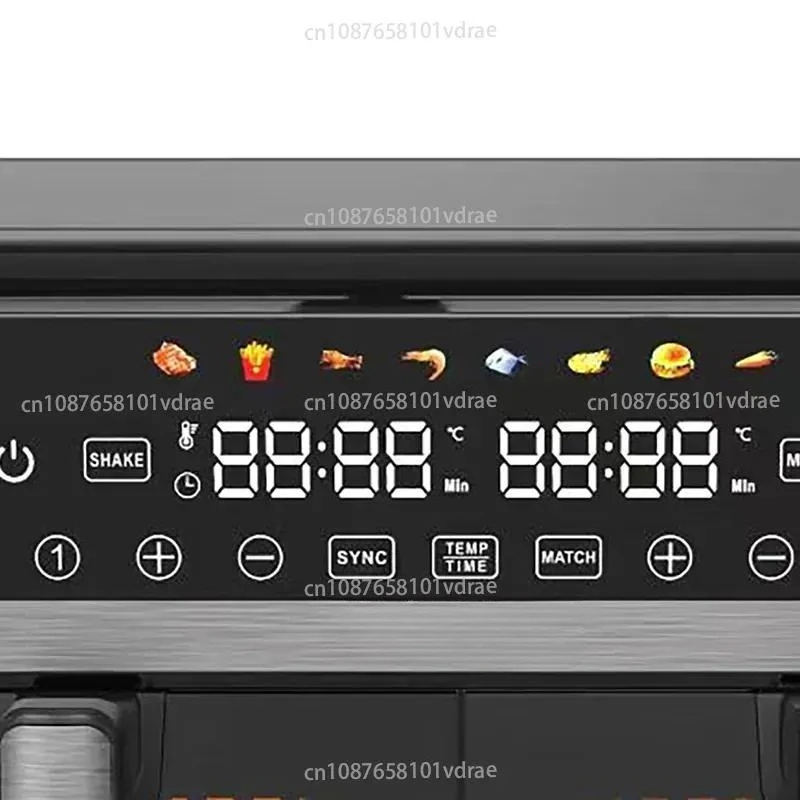 Standard Household Visual Double Compartment 14L Large Capacity Double Pan Fryer Airfryer Touch Screen Visual
