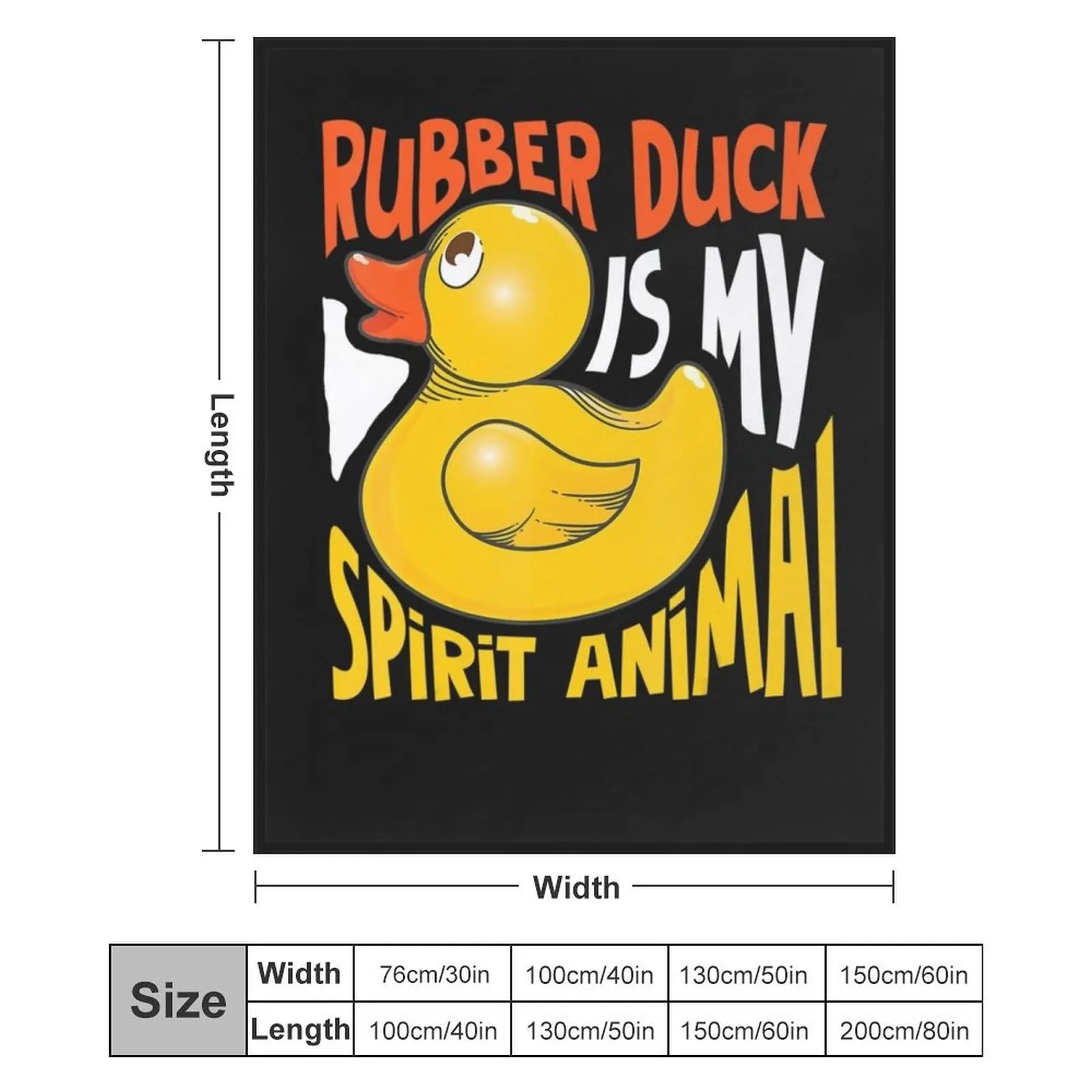 Cool Funny Rubber Duck Is My Spirit Animal Throw Blanket Kid'S Bed linens Flannel Fabric Blankets For Baby Blankets