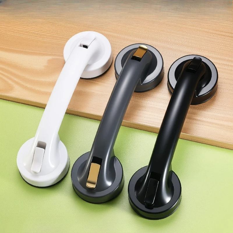 No Drill Suction Cup Door Handle Reusable Strong Suction Glass Door Pull Handle For Shower Room Cabinet Wardrobe Household