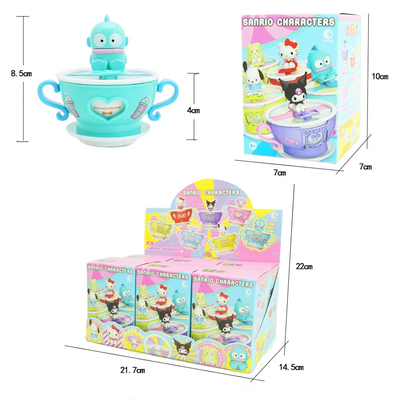 Sanrio Hello Kitty Kuromi ma mélodie Pochacco cannelle dessin animé figurines rotatif Clink tasse série bloc de construction enfants jouets
