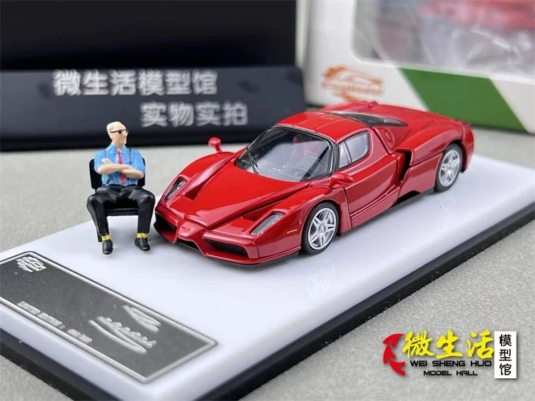 Modèle de voiture King Model 1:64 Enzo, objet rouge moulé sous pression, collection de cadeaux, Stocks en 2024
