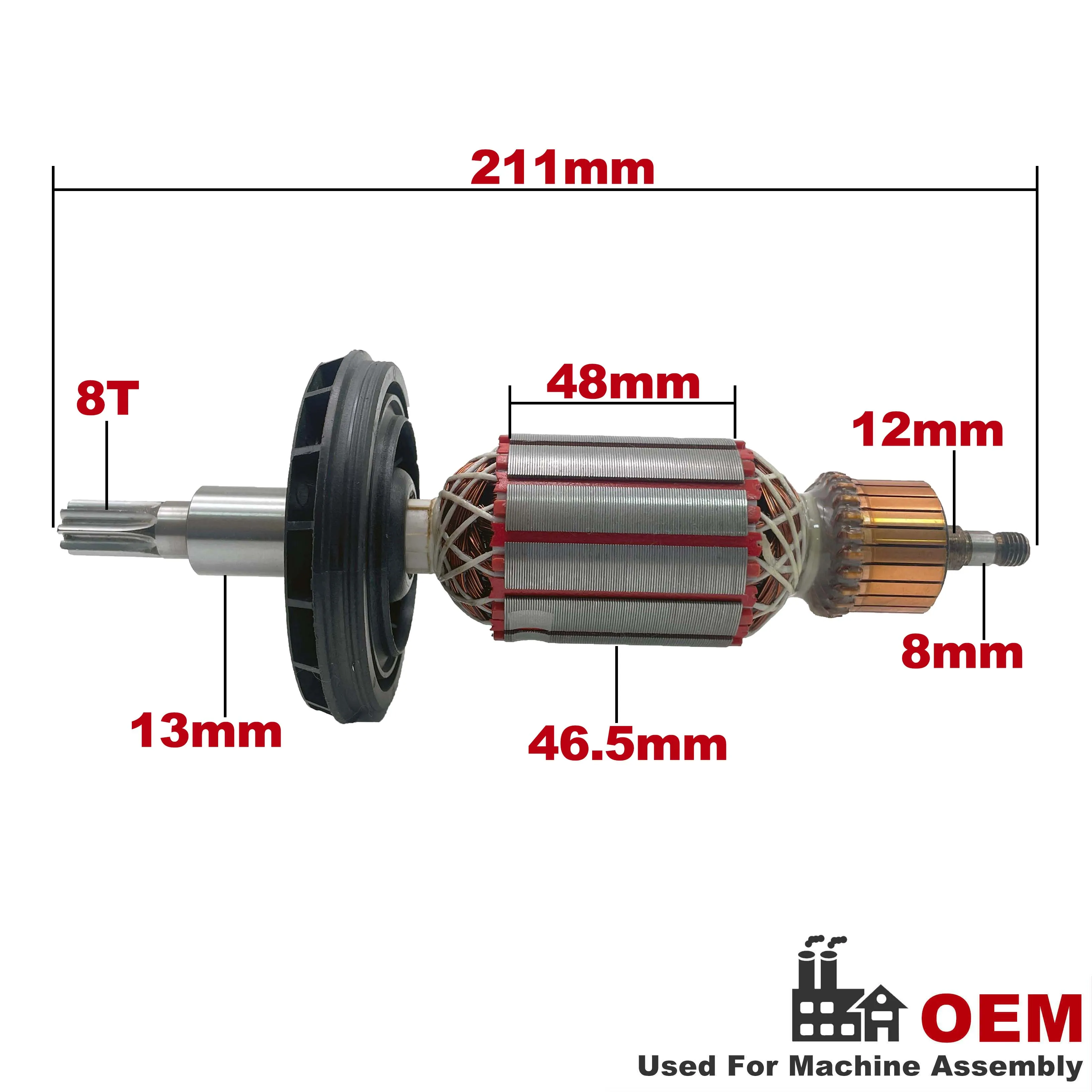 AC220V-240V Armature Rotor Anchor Replacement for Bosch Rotary Hammer GBH8-45DV GBH8-45D GSH7VC GSH9VC GBH 8-45 DV GBH8-45