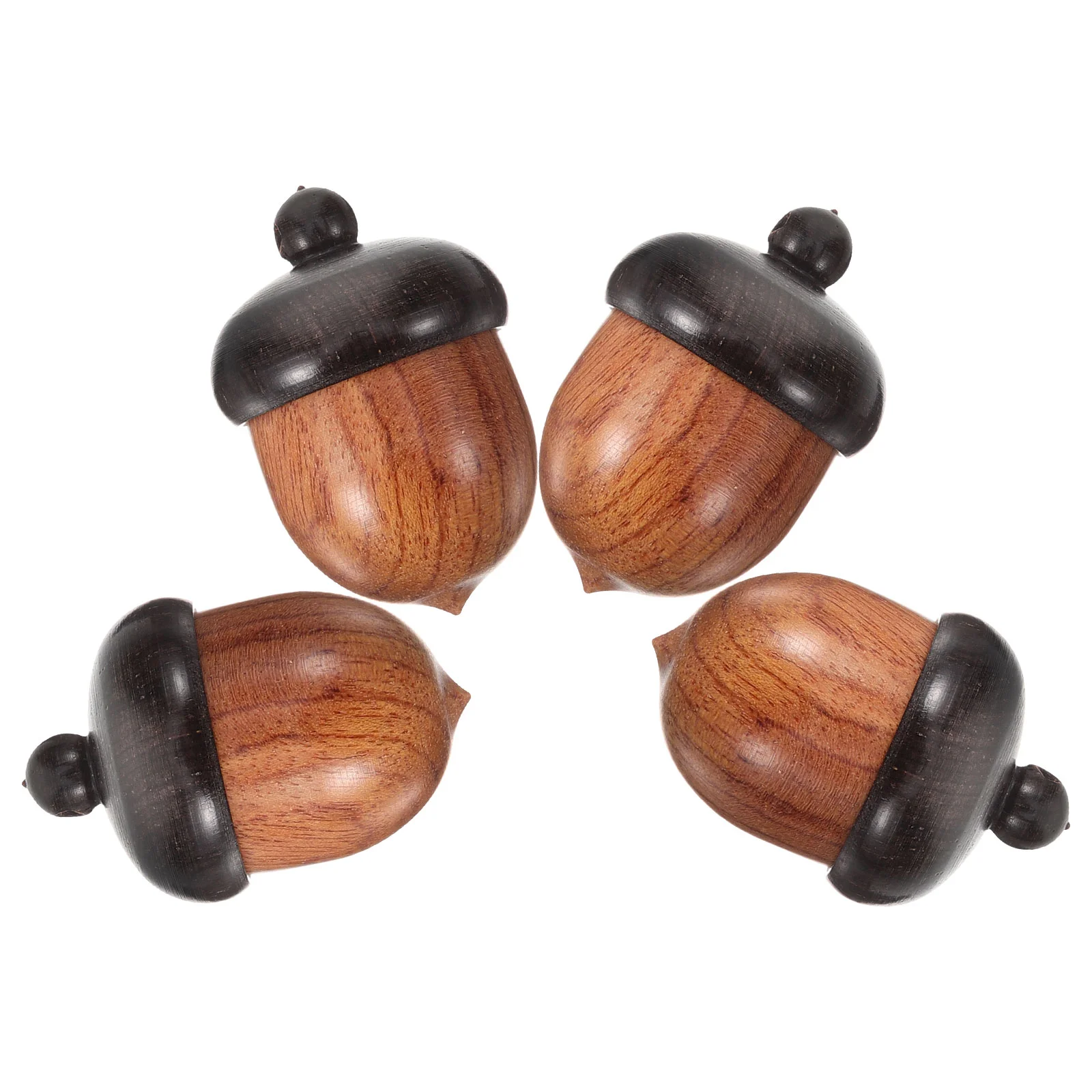 

4 Pcs Wooden Acorn Pendant Decorative Acorns Jewelry Charms Bracelet DIY Material