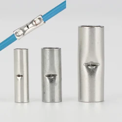 Copper Connecting Pipe Wire Joint Small Copper Tube BN2/3.5 Wire middle Butt Electrical Cable Crimp terminal Copper galvanizing