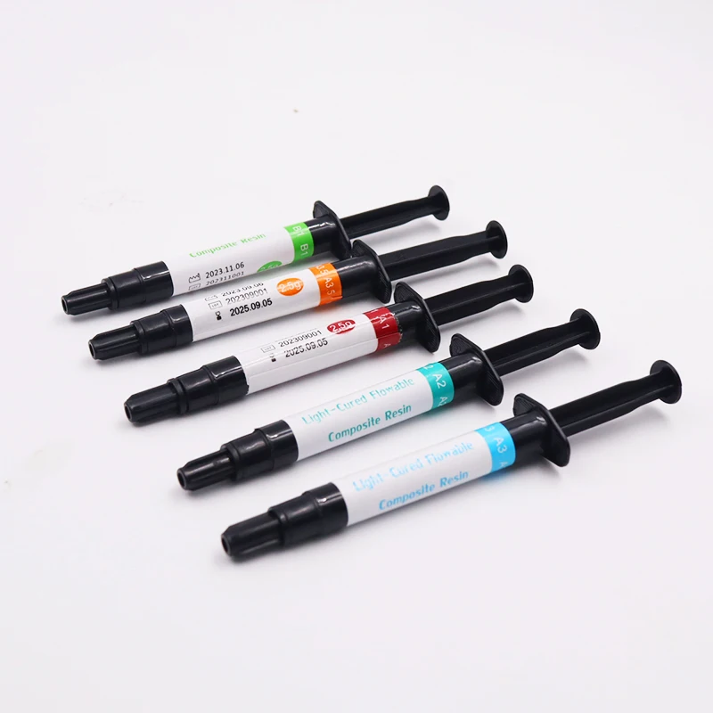 Flowability Resin Dentistry Material Flowable Composite A1 A2 colors Choice Biocompatibility Crown restoration Dental Filling