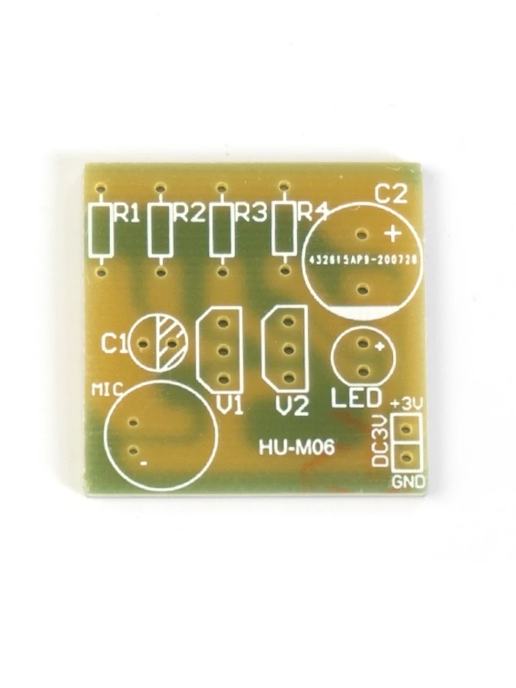 Kit di produzione di luci flash a LED con controllo vocale Kit di apprendimento divertente Parti di produzione di saldatura elettronica fai-da-te HU-M06